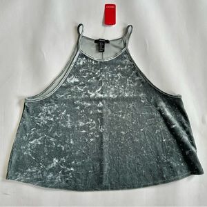 Velour Velvet Turquoise Tank Top -NWT-